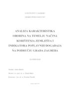 Analiza karakteristika oborina na temelju načina korištenja zemljišta i indikatora poplavnih događaja na području grada Zagreba