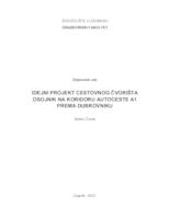 Idejni projekt cestovnog čvorišta Osojnik na koridoru autoceste A1 prema Dubrovniku