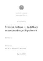 Svojstva betona s dodatkom superapsorbirajućih polimera