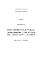 Odabir metode poboljšanja tla za Uređaj za pročišćavanje otpadnih voda grada Karlovca i Duga Rese