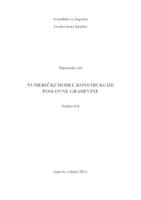 Numerički model konstrukcije poslovne građevine