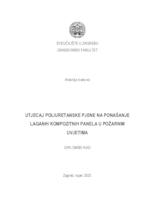 UTJECAJ POLIURETANSKE PJENE NA PONAŠANJE LAGANIH KOMPOZITNIH PANELA U POŽARNIM UVJETIMA