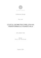 Utjecaj geometrije preljeva na trasformaciju vodnog vala