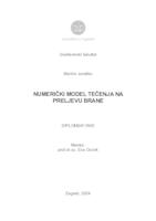 Numerički model tečenja na preljevu brane