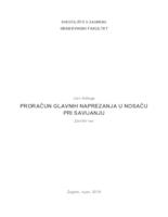 Proračun glavnih naprezanja u nosaču pri savijanju