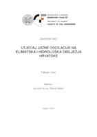 Utjecaj Južne oscilacije na klimatska i hidrološka obilježja Hrvatske