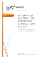 Određivanje maksimalnih naprezanja u kompozitnom nosaču