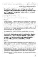 Freeze-thaw resistance with de-icing salts of alkaliactivated slag concrete: the influence of activator type and dosage and comparison to the ordinary Portland cement concrete