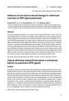 Influence of corrosion-induced damage in reinforced concrete on GPR signal parameters