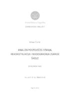 Analiza postojećeg stanja, rekonstrukcija i nadogradnja zgrade škole