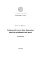 Analiza koristi rekonstrukcije dijela sustava oborinske odvodnje u Gradu Labinu