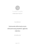 Volumenske deformacije morta mikroarmiranog ugljičnim vlaknima