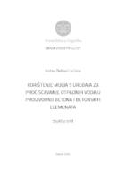 Korištenje mulja s UPOV-a u proizvodnji betona i betonskih elemenata