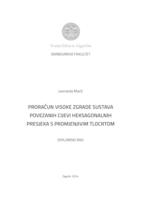 Proračun visoke zgrade sustava povezanih cijevi heksagonalnih presjeka s promjenjivim tlocrtom