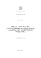 Upravljanje rizicima prouzročenima informacijskom asimetrijom u građevinskim projektima