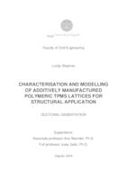 Characterisation and modelling of additively manufactured polymeric tpms lattices for structural application