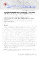 Earthquake resilience at district level hospital in bangladesh. tactic of non- structural elements and social awareness