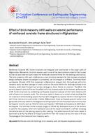 Effect of brick masonry infill walls on seismic performance of reinforced concrete frame structures in Afghanistan