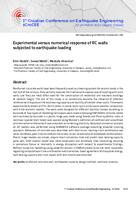 Experimental versus numerical response of RC walls subjected to earthquake loading