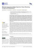 Towards Autonomous Bridge Inspection: Sensor Mounting Using Aerial Manipulators