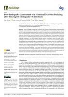 Post-Earthquake Assessment of a Historical Masonry Building after the Zagreb Earthquake-Case Study