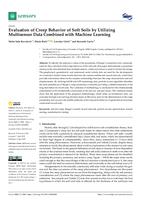 Evaluation of Creep Behavior of Soft Soils by Utilizing Multisensor Data Combined with Machine Learning