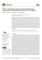 Value of Information Analysis for the Post-Earthquake Assessment of Existing Masonry Structures-Case Studies