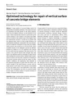 Optimised technology for repair of vertical surface of concrete bridge elements