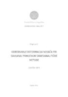 Određivanje deformacija nosača pri savijanju primjenom grafoanalitičke metode