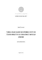 Tunel Velja glava na spojnoj cesti od čvora Brijesta do obilaznice naselja Janjina