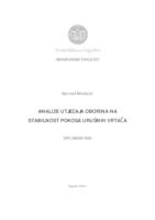 Analize utjecaja oborina na stabilnost pokusa urušnih vrtača