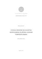 Utjecaj sirovine nasvojstva geopolimera izloženih visokim temperaturama