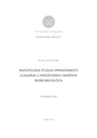 Investicijska studija opravdanosti ulaganja u proizvodnju održivih mobilnih kučica