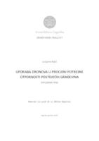 UPORABA DRONOVA U PROCJENI POTRESNE OTPORNOSTI POSTOJEĆIH GRAĐEVINA