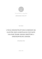 Utjecaj nekonstruktivnih elemenata na elastični odziv konstrukcije postojeće uglovne zidane zgrade smještene u gradskom bloku zgrada