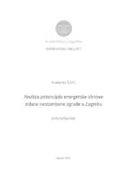 Analiza potencijala energetske obnove zidane nestambene zgrade u Zagrebu