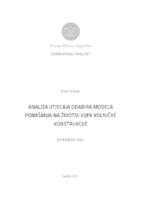 Analiza utjecaja odabira modela ponašanja na životni vijek kolničke konstrukcije