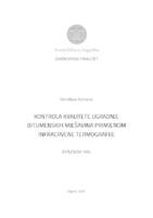 Kontrola kvalitete ugradnje bitumenskih mješavina primjenom infracrvene termografije