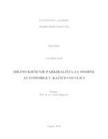 Idejno rješenje parkirališta za osobne automobile u Kačićevoj ulici