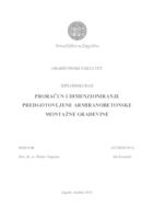 Proračun i dimenzioniranje predgotovljene armiranobetonske građevine