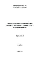 Prikaz i analiza sustava praćenja i kontrole na projektu teretne luke u Slavonskom Brodu