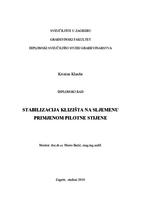 Stabilizacija klizišta na Sljemenu primjenom pilotne stijene