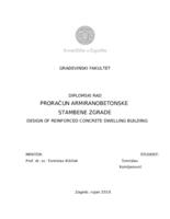 Proračun armiranobetonske stambene zgrade