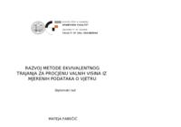 Razvoj metode ekvivalentnog trajanja za procjenu valnih visina iz mjerenih podataka o vjetru