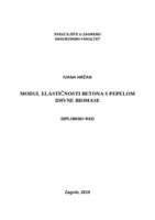 Modul elastičnosti betona s pepelom drvne biomase