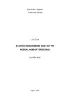 Statički neodređeni sustavi pri aksijalnom opterećenju