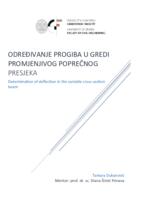 Određivanje progiba u gredi promjenjivog poprečnog presjeka