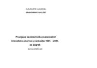 Promjena karakteristika maksimalnih intenziteta oborina u razdoblju 1961.-2017. za Zagreb