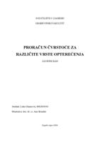 Proračun čvrstoće za različite vrste opterećenja