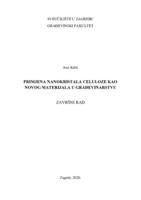 Primjena nanokristala celuloze kao novog materijala u građevinarstvu